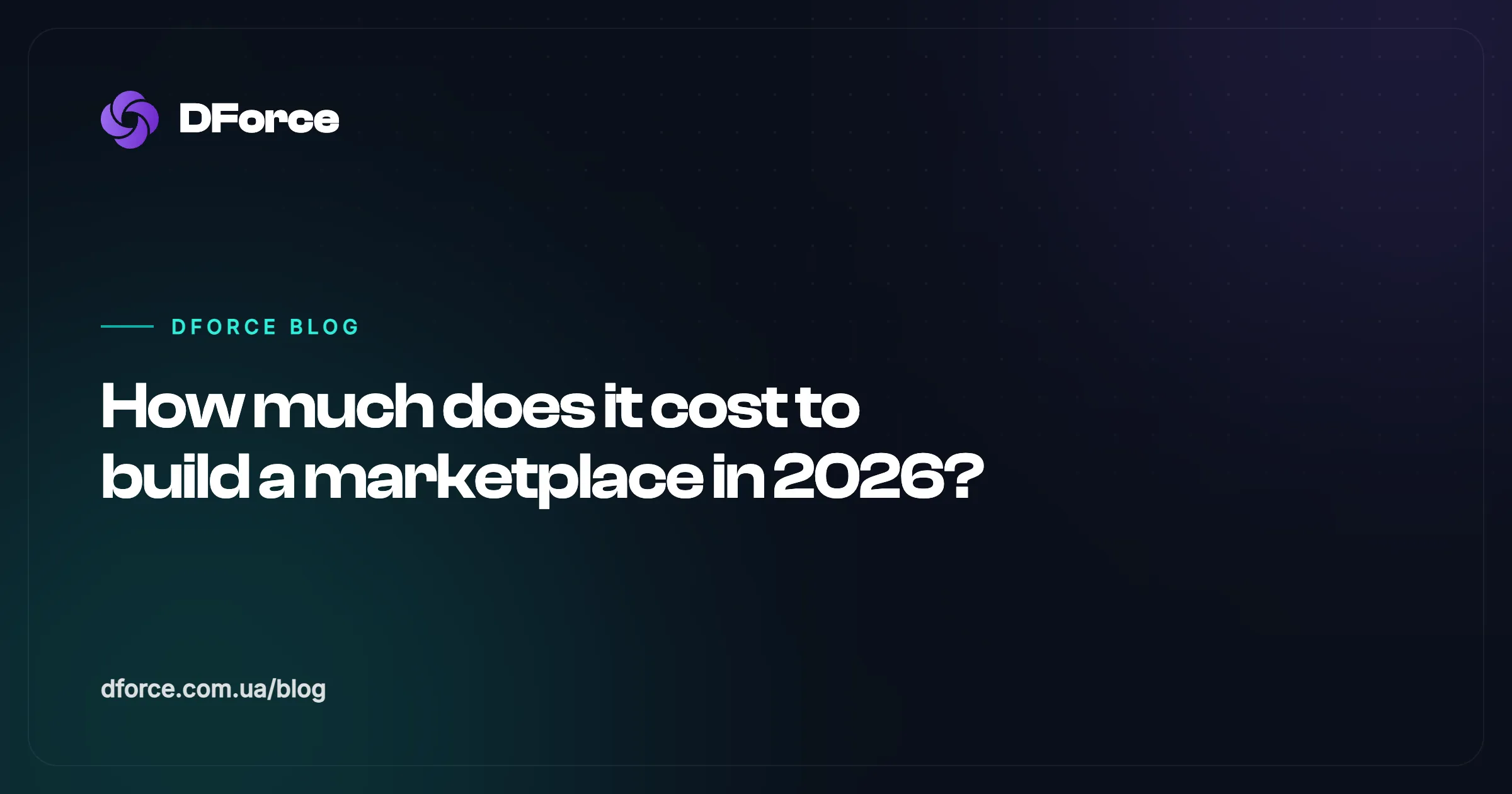 How much does it cost to build a marketplace in 2026?
