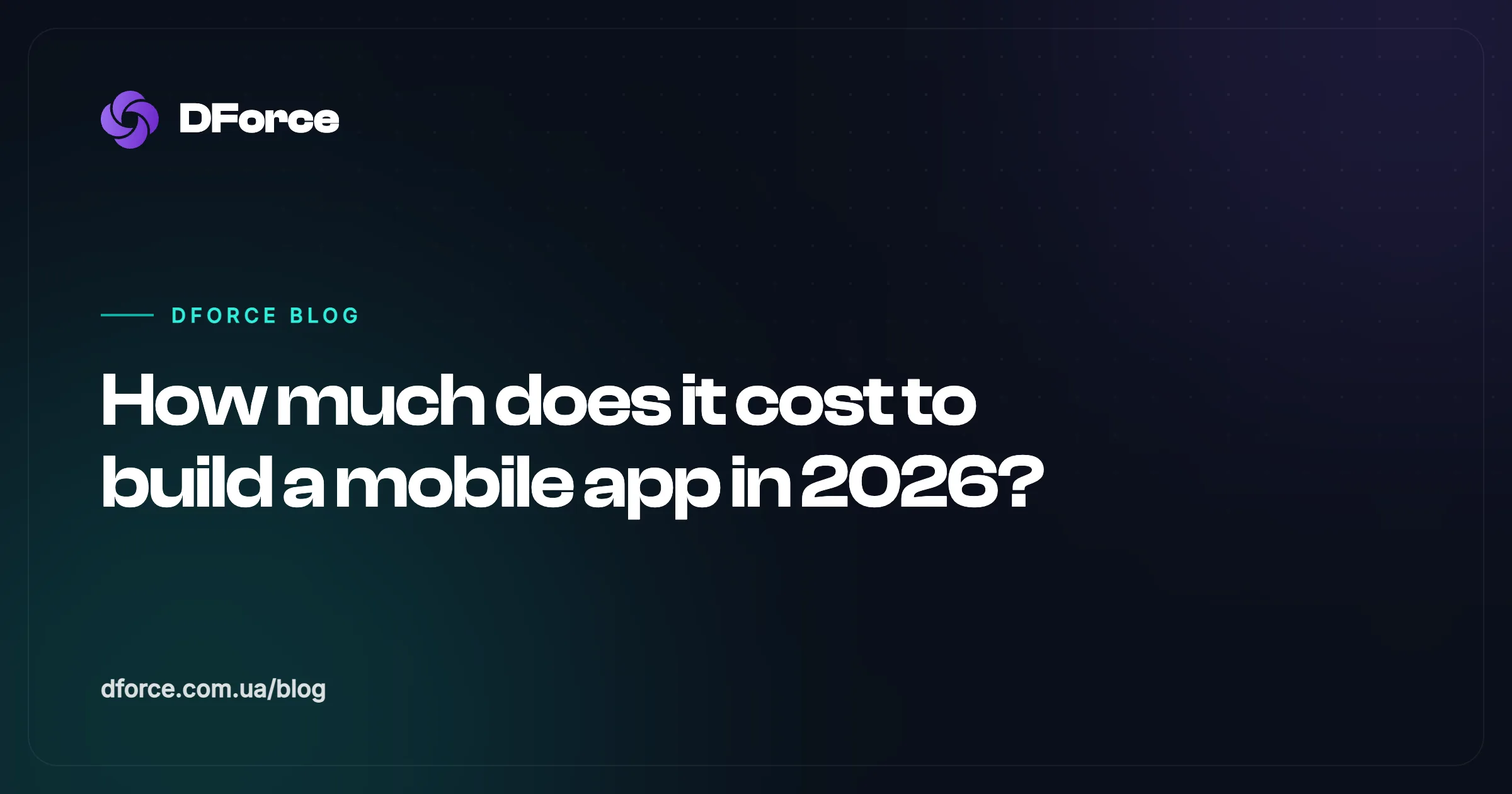 How much does it cost to build a mobile app in 2026?