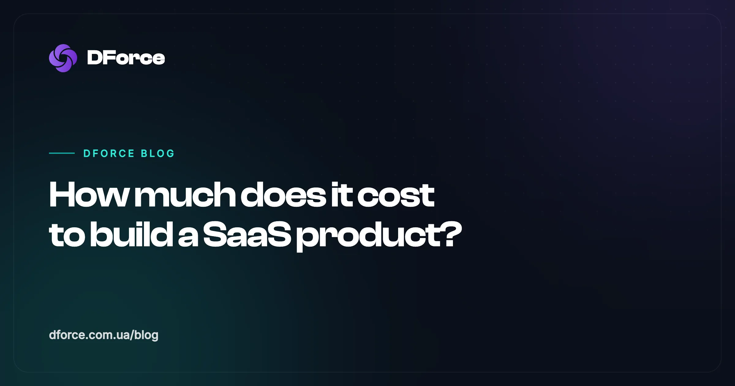 How much does it cost to build a SaaS product in 2026?